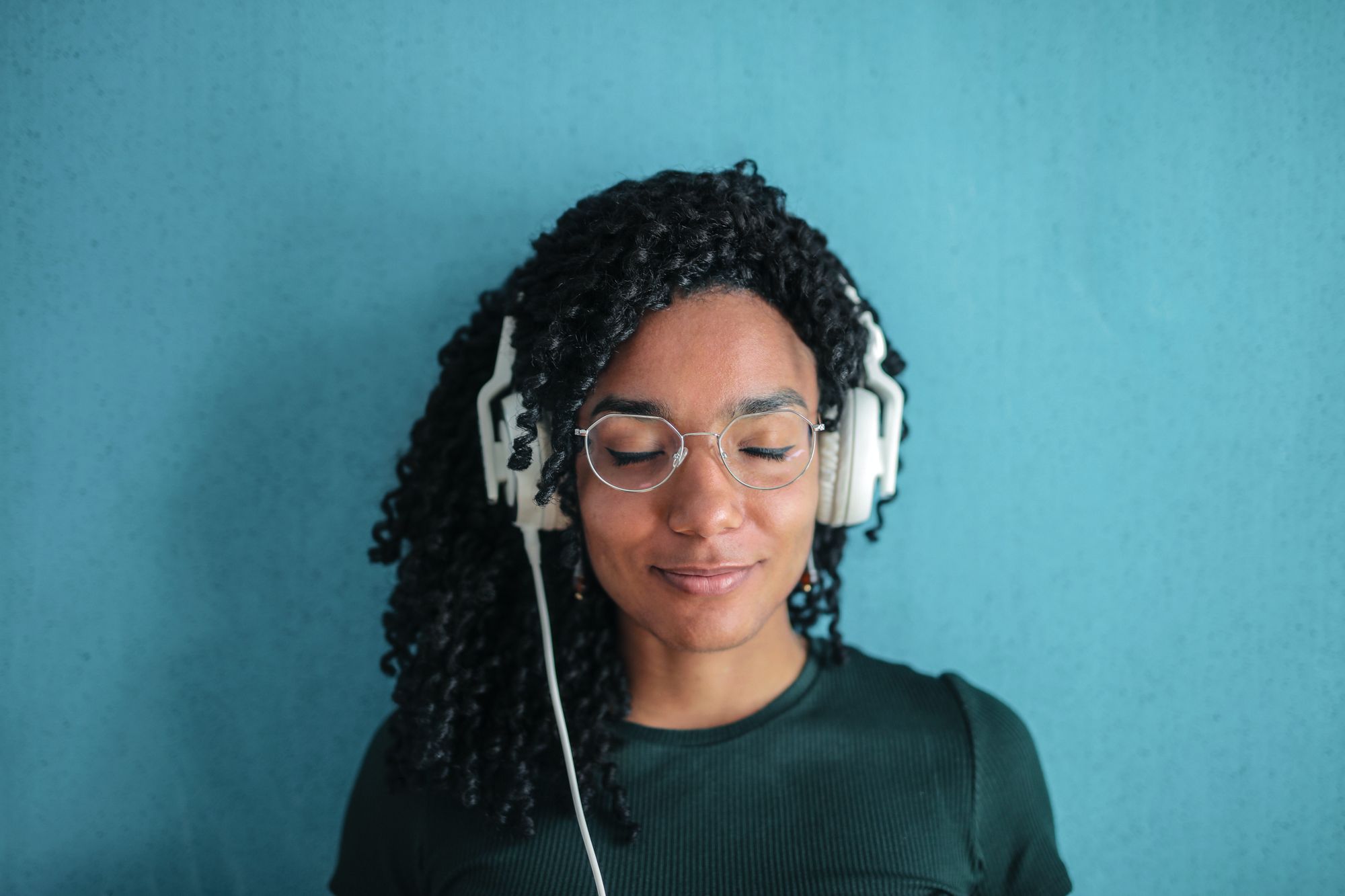 young black female listening to ketamine podcasts